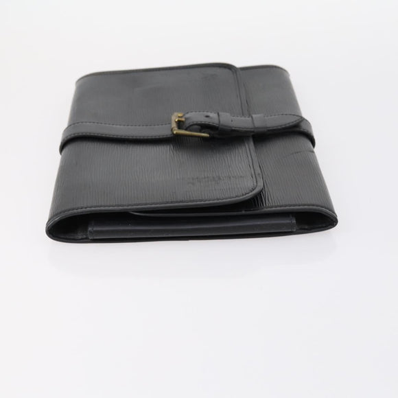LOUIS VUITTON Epi Trousse Priant Clutch Bag Black M48372 LV Auth bs31102