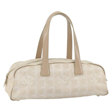 CHANEL New Travel Line Shoulder Bag Nylon Pink Gold CC Auth bs31107