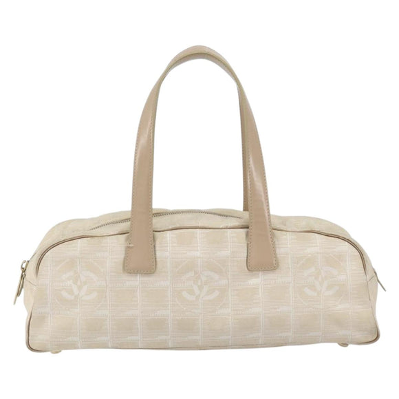 CHANEL New Travel Line Shoulder Bag Nylon Pink Gold CC Auth bs31107