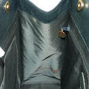 CHANEL Chain Hand Bag Caviar Skin Green Gold CC Auth bs31109-20