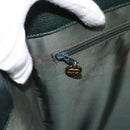 CHANEL Chain Hand Bag Caviar Skin Green Gold CC Auth bs31109-21