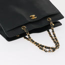 CHANEL Chain Hand Bag Caviar Skin Green Gold CC Auth bs31109-6