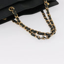 CHANEL Chain Hand Bag Caviar Skin Green Gold CC Auth bs31109-7