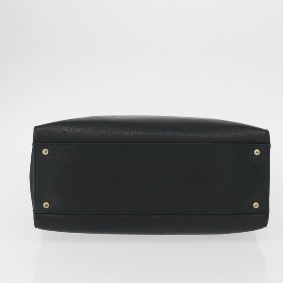 CHANEL Chain Hand Bag Caviar Skin Green Gold CC Auth bs31109