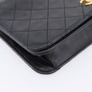 CHANEL Matelasse Chain Shoulder Bag Lamb Skin Black Gold CC Auth bs31111-11