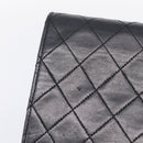 CHANEL Matelasse Chain Shoulder Bag Lamb Skin Black Gold CC Auth bs31111-16