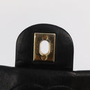 CHANEL Matelasse 17 Chain Shoulder Bag Lamb Skin Black Gold CC Auth bs31113-17