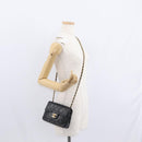 CHANEL Matelasse 17 Chain Shoulder Bag Lamb Skin Black Gold CC Auth bs31113-25