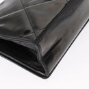 CHANEL Matelasse Chain Shoulder Bag Enamel Black Gold CC Auth bs31115-12