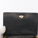 CHANEL Matelasse Chain Shoulder Bag Enamel Black Gold CC Auth bs31115-14