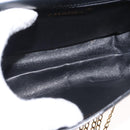 CHANEL Matelasse Chain Shoulder Bag Enamel Black Gold CC Auth bs31115-17