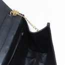 CHANEL Matelasse Chain Shoulder Bag Enamel Black Gold CC Auth bs31115-18