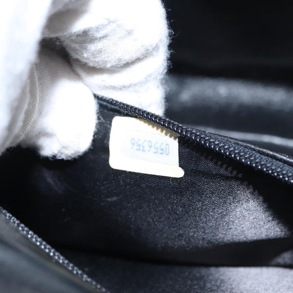 CHANEL Matelasse Chain Shoulder Bag Enamel Black Gold CC Auth bs31115