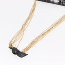 CHANEL Matelasse Chain Shoulder Bag Enamel Black Gold CC Auth bs31115-7