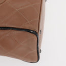 CHANEL Matelasse Hand Bag Caviar Skin Beige Silver CC Auth bs31117-9