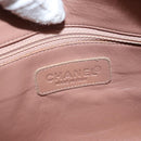 CHANEL Matelasse Hand Bag Caviar Skin Beige Silver CC Auth bs31117-19