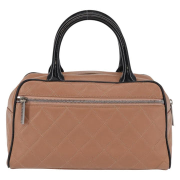 CHANEL Matelasse Hand Bag Caviar Skin Beige Silver CC Auth bs31117 - 0