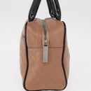 CHANEL Matelasse Hand Bag Caviar Skin Beige Silver CC Auth bs31117-4