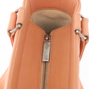 CHANEL Choco Bar Hand Bag Lamb Skin Beige CC Auth bs31118-14