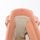 CHANEL Choco Bar Hand Bag Lamb Skin Beige CC Auth bs31118-18