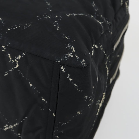 CHANEL New Travel Line Hand Bag Nylon Black Silver CC Auth bs31119