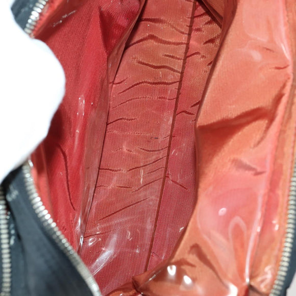 CHANEL New Travel Line Hand Bag Nylon Black Silver CC Auth bs31119