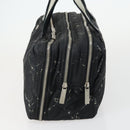 CHANEL New Travel Line Hand Bag Nylon Black Silver CC Auth bs31119-4