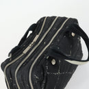 CHANEL New Travel Line Hand Bag Nylon Black Silver CC Auth bs31119-6