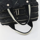 CHANEL New Travel Line Hand Bag Nylon Black Silver CC Auth bs31119-7