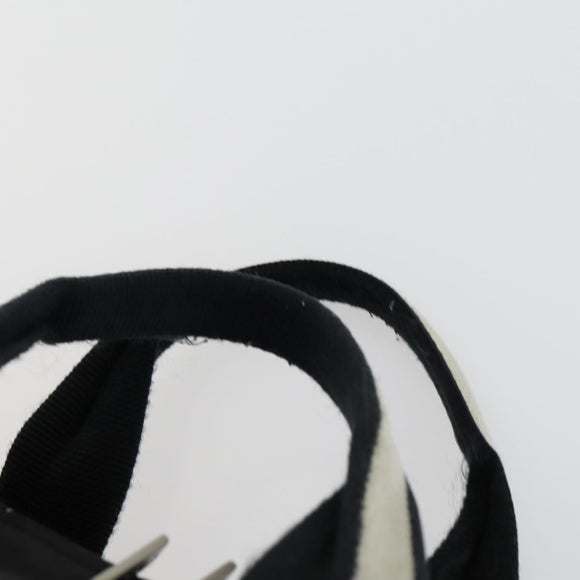 CHANEL New Travel Line Hand Bag Nylon Black Silver CC Auth bs31119