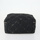 CHANEL New Travel Line Hand Bag Nylon Black Silver CC Auth bs31119-9