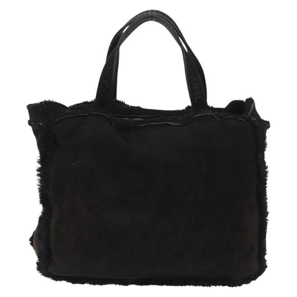 CHANEL Tote Bag Mouton Black CC Auth bs31120