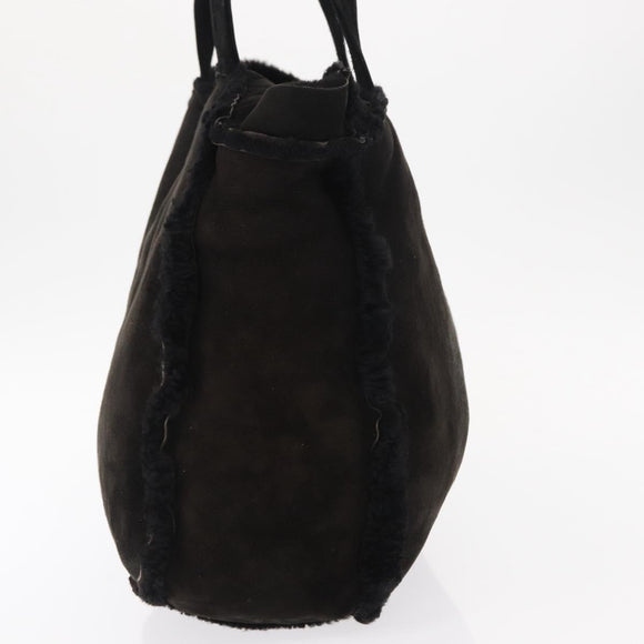 CHANEL Tote Bag Mouton Black CC Auth bs31120