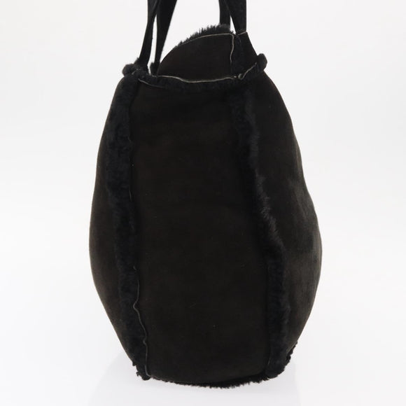 CHANEL Tote Bag Mouton Black CC Auth bs31120