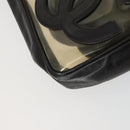 CHANEL Tote Bag Vinyl Black Gold CC Auth bs31121-14