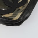 CHANEL Tote Bag Vinyl Black Gold CC Auth bs31121-15