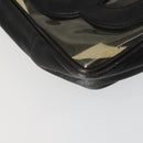 CHANEL Tote Bag Vinyl Black Gold CC Auth bs31121-16