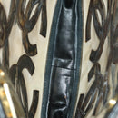 CHANEL Tote Bag Vinyl Black Gold CC Auth bs31121-11