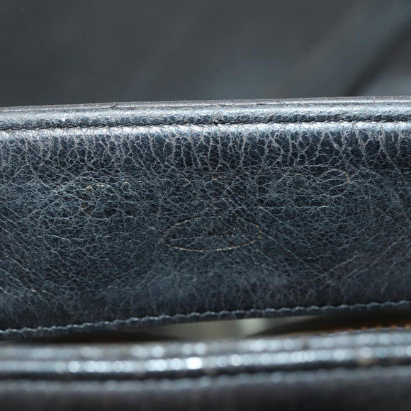 CHANEL Tote Bag Vinyl Black Gold CC Auth bs31121