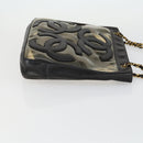 CHANEL Tote Bag Vinyl Black Gold CC Auth bs31121-3