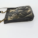 CHANEL Tote Bag Vinyl Black Gold CC Auth bs31121-4