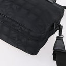 CHANEL New Wave Hand Bag Nylon 2way Black Silver CC Auth bs31122-12