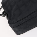 CHANEL New Wave Hand Bag Nylon 2way Black Silver CC Auth bs31122-13