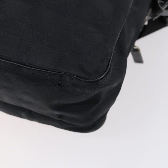 CHANEL New Wave Hand Bag Nylon 2way Black Silver CC Auth bs31122