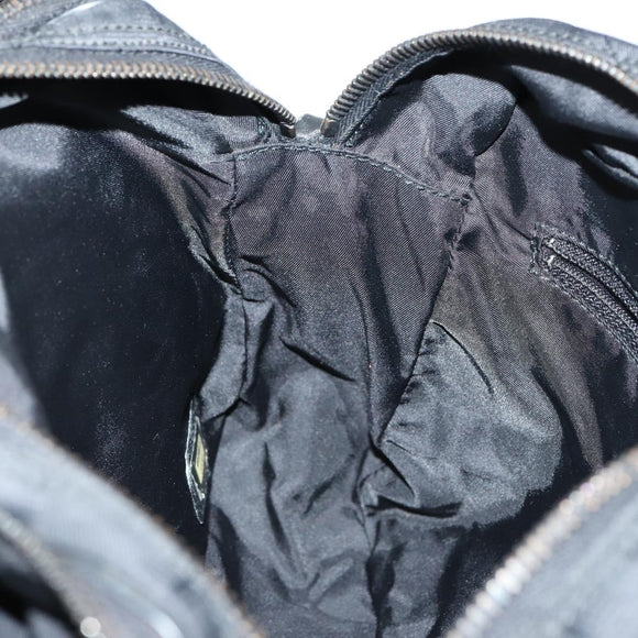 CHANEL New Wave Hand Bag Nylon 2way Black Silver CC Auth bs31122