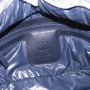 CHANEL Cococoon Tote Bag Nylon Gray Silver CC Auth bs31124-19