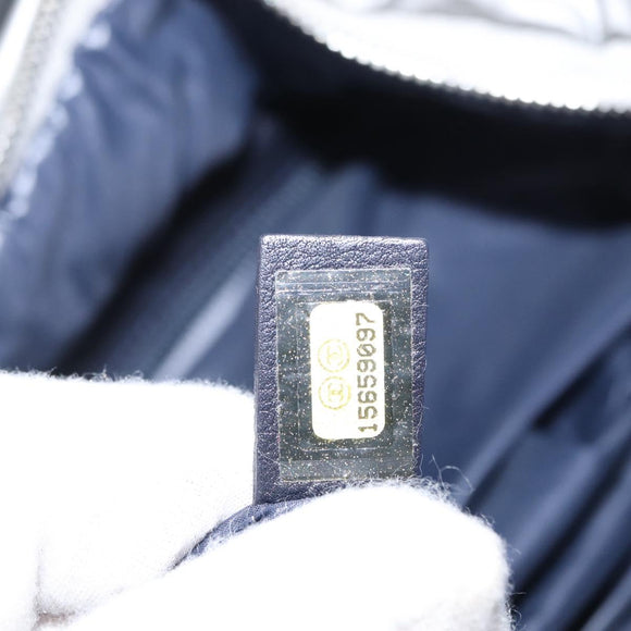 CHANEL Cococoon Tote Bag Nylon Gray Silver CC Auth bs31124