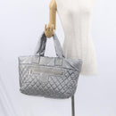 CHANEL Cococoon Tote Bag Nylon Gray Silver CC Auth bs31124-24