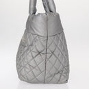 CHANEL Cococoon Tote Bag Nylon Gray Silver CC Auth bs31124-3
