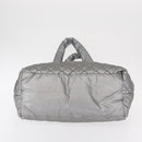 CHANEL Cococoon Tote Bag Nylon Gray Silver CC Auth bs31124-5